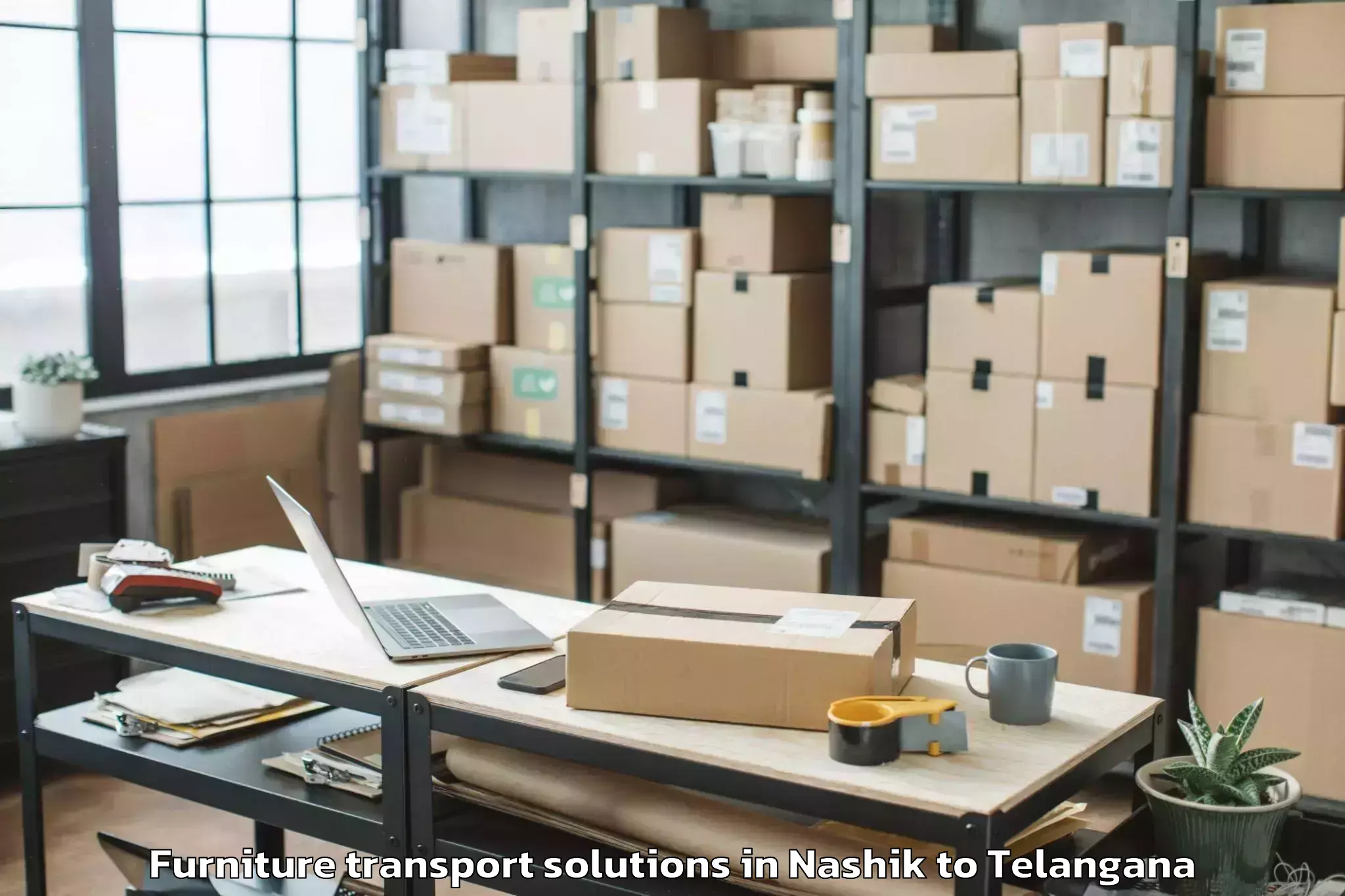 Quality Nashik to Yellandu Furniture Transport Solutions